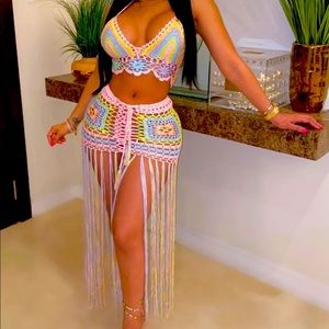 Beautiful hand made swimsuit cover pool party etc